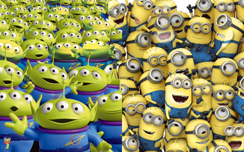 Despicable Me spoofs » Toy Story's Aliens, Despicable Me's Minions