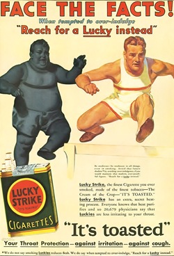 Lucky Striked cigarettes: Your Throat Protection against irritation, against cough